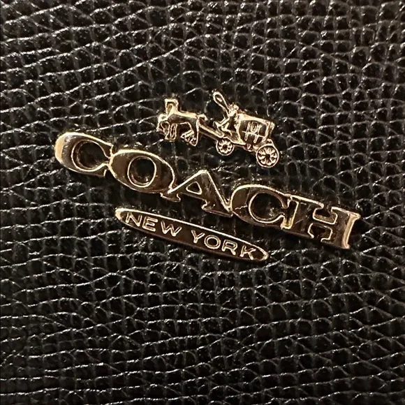 Coach Midnight Black Leather Satchel - Picture 3 of 7